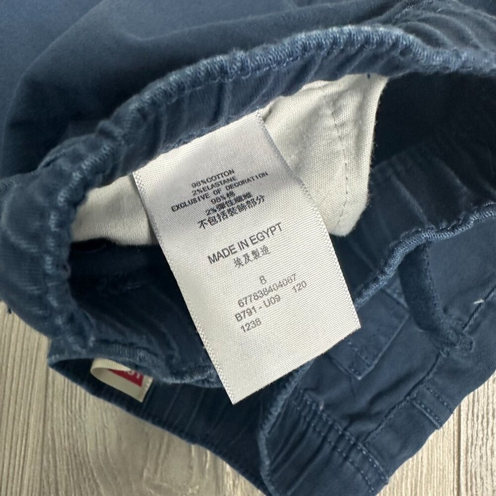 Levi’s Boys Navy Blue Jogger Pants Size 8 Elastic Waist Casual School Playwear - Picture 4 of 5